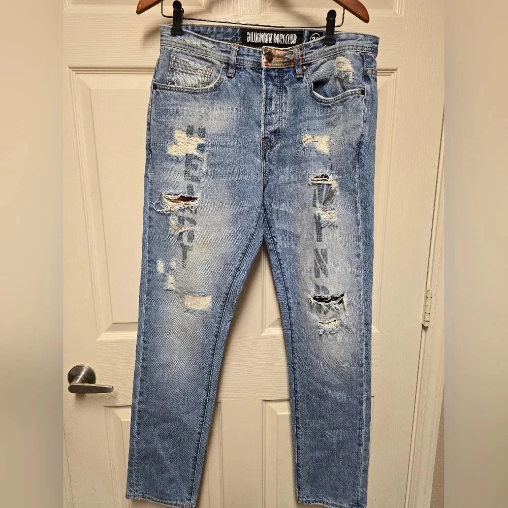 Men's Billionaire Boys Club Heart Mind Distressed Back Leather Buckle Rare Sz32 - Picture 3 of 17